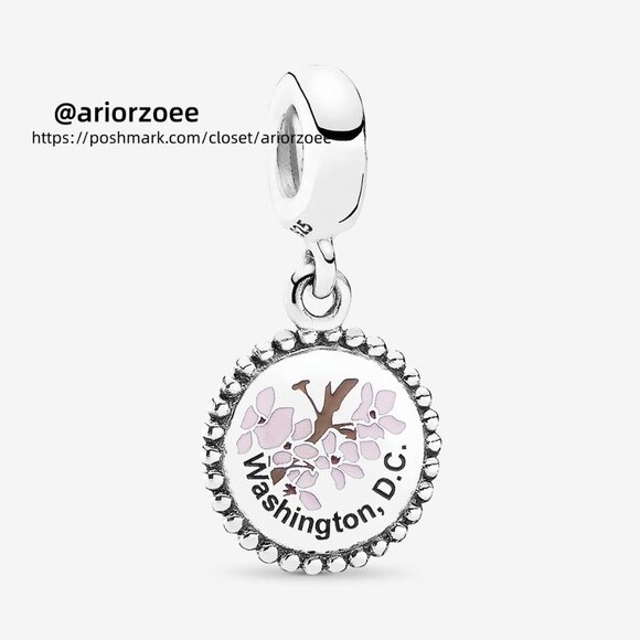 Pandora Washington, D.C. Cherry Blossom Dangle Charm - Picture 1 of 2